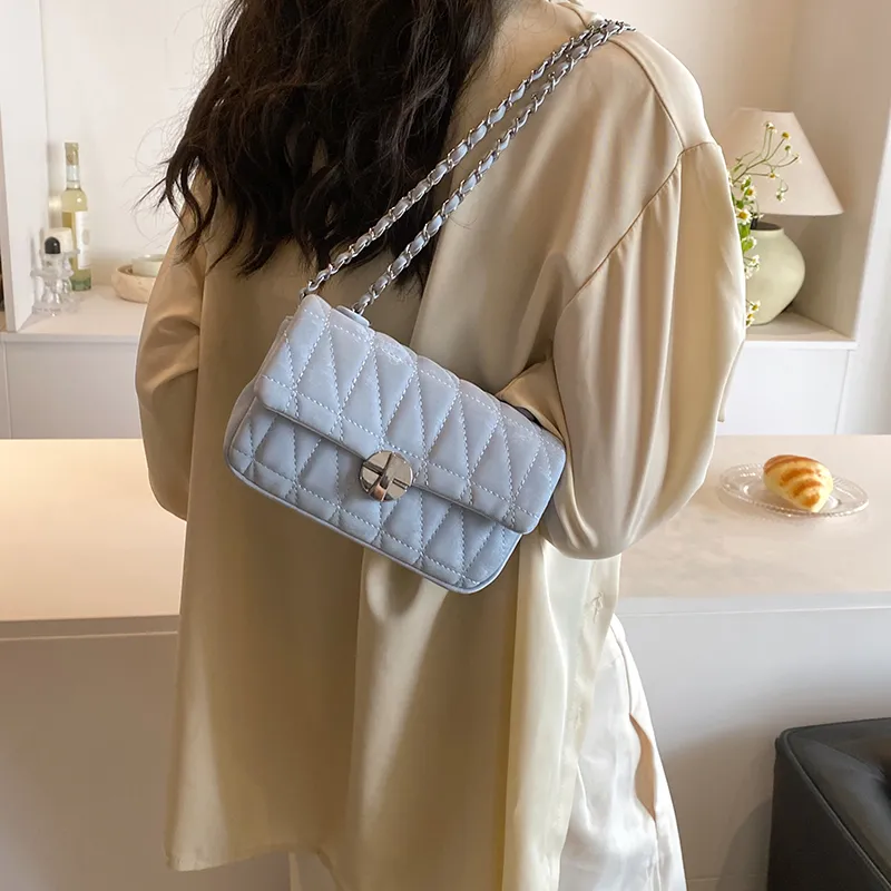 HCXK PU Shoulder Bag, Crossbody Bag Regular Women's Pink/Blue/White/Silver/Black-17