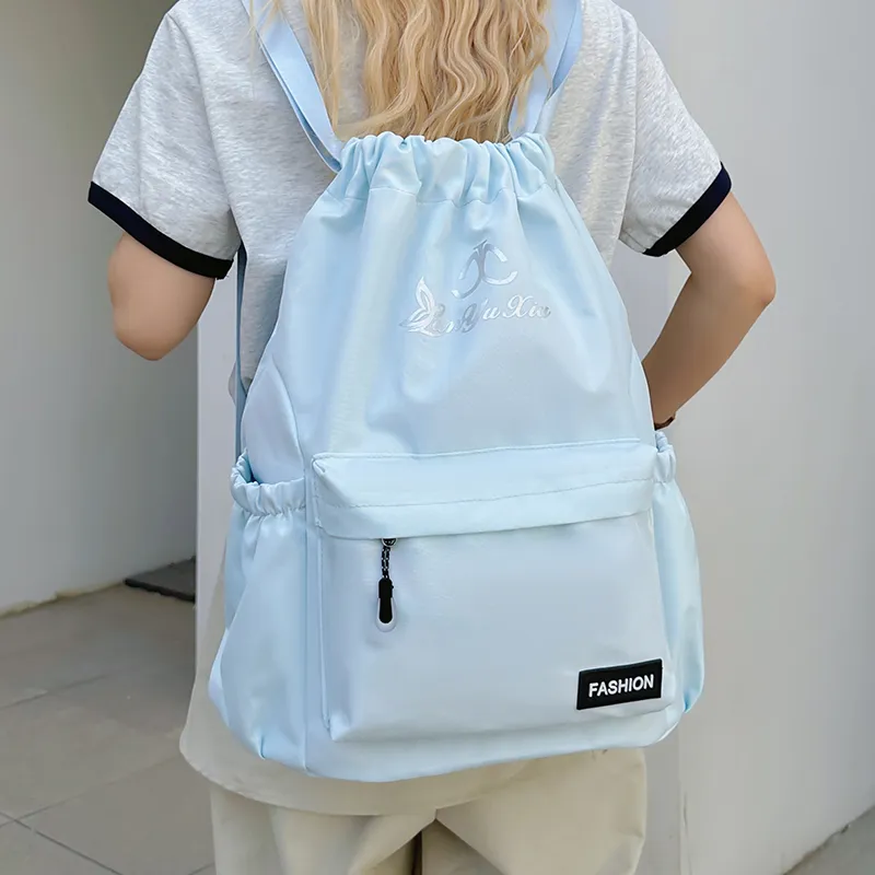 HCXK Nylon Backpack Regular Unisex Black/Ecru/Burgundy/Light Blue/Dark Blue/Khaki-19
