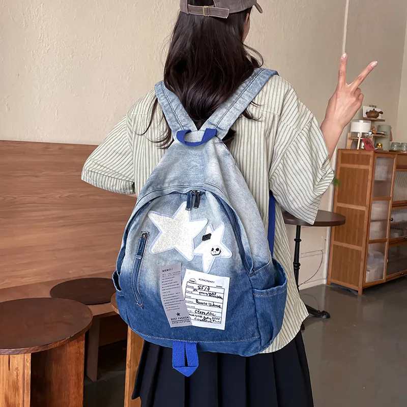 HCXK Denim Backpack Regular Unisex Blue/Black-8