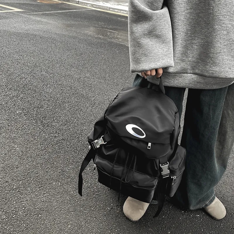 HCXK Nylon Backpack Unisex Black-2