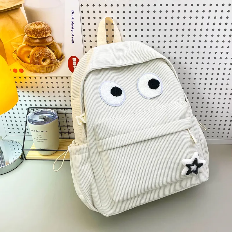 HCXK Wool Backpack Unisex White/Black/Yellow/Dark Brown/Jasper-1