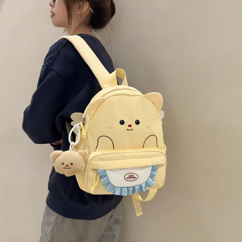 HCXK Nylon Backpack Trumpets Unisex Yellow-4