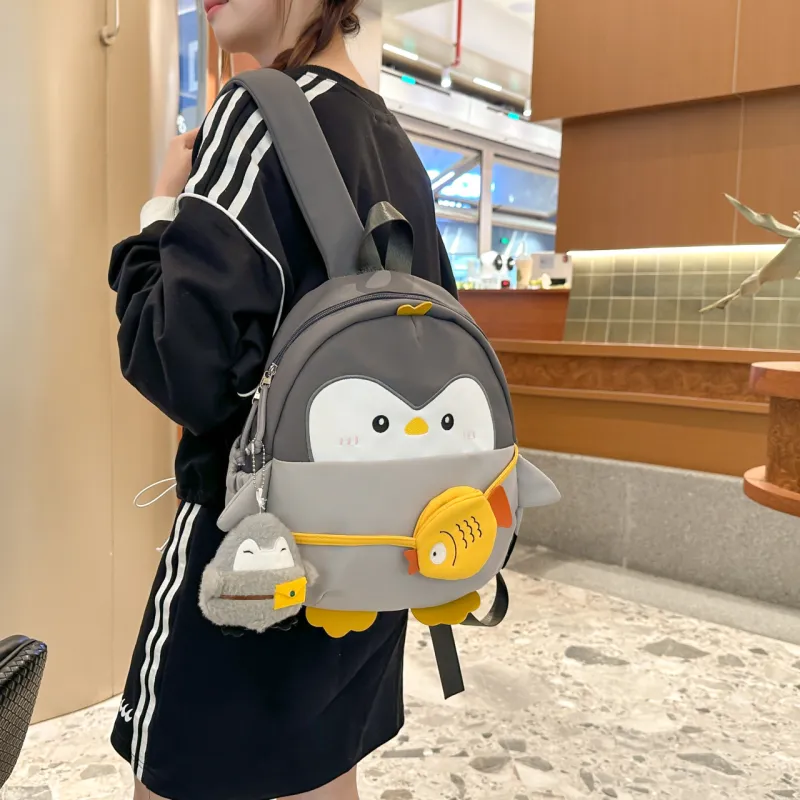 HCXK Nylon Backpack Regular Unisex Gray/Pink-9