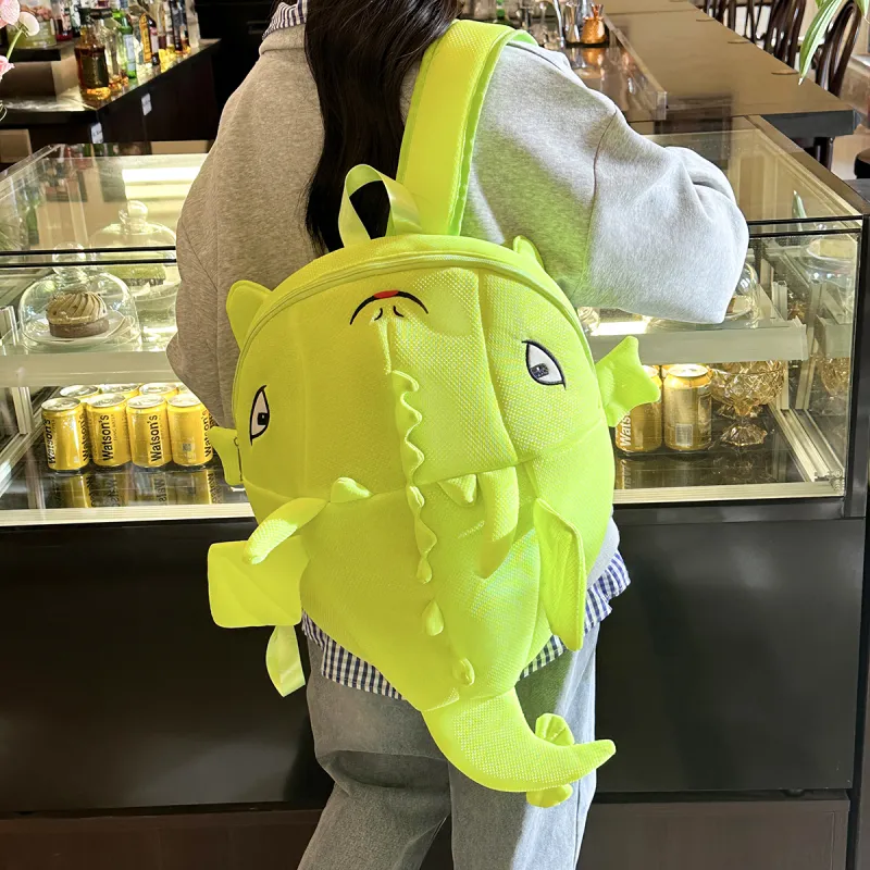 HCXK Nylon Fabric Backpack Unisex White/Black/Gray/Neon Green-21