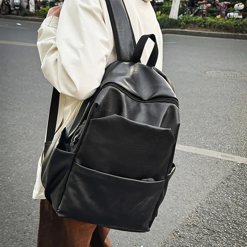 HCXK PU Backpack Regular Men's Black/Brown-2