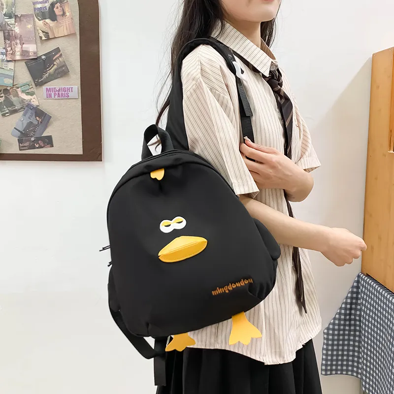 HCXK Nylon Backpack Women's Ecru/Black/Pink/Yellow-14