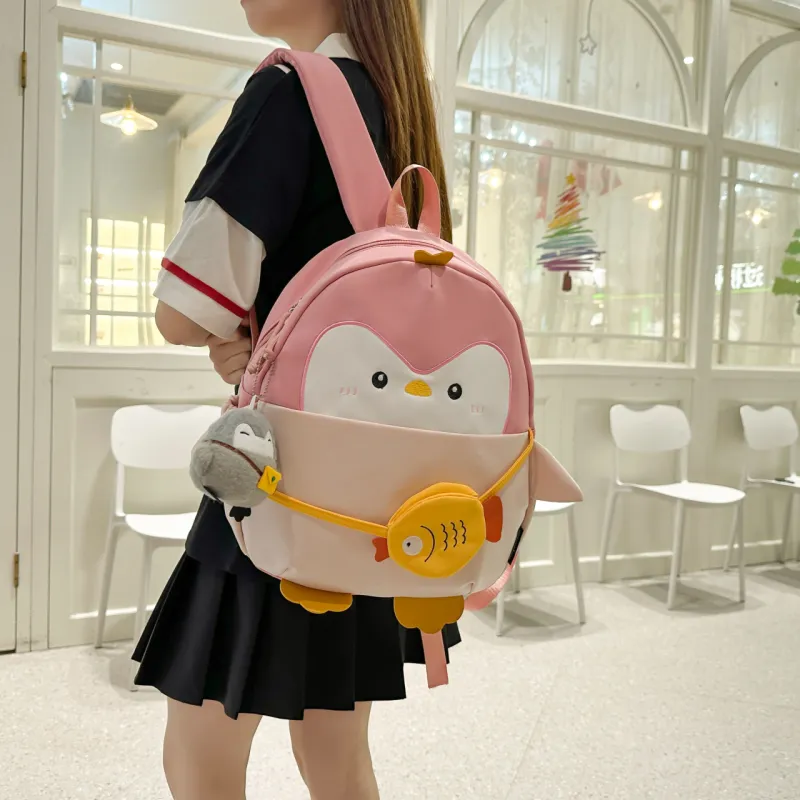 HCXK Nylon Backpack Regular Unisex Gray/Pink-3