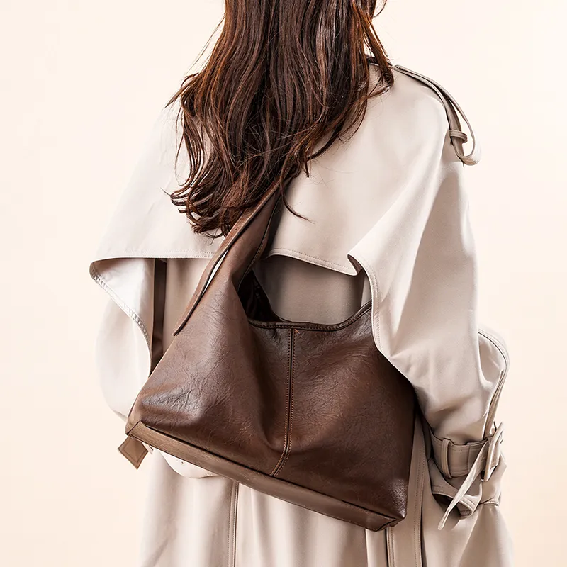 HCXK PU Tote Crossbody Bag, Shoulder Bag Women's Coffee/Khaki/Brown/Black-2