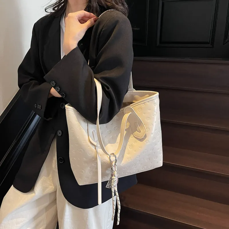 HCXK PU Tote Bag, Shoulder Bag Women's Blue/Pink/Black/White-18