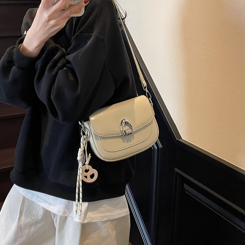 HCXK PU Shoulder Bag Regular Women's White/Black/Khaki/Coffee/Greige-22