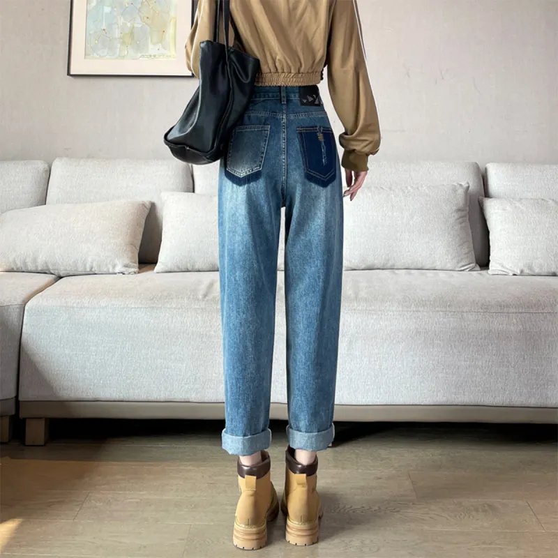 EOFO Jeans Women's Peacock Blue-3