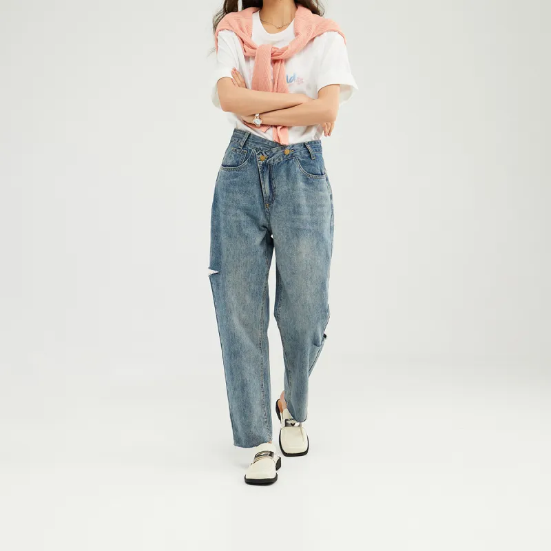 EOFO Jeans Women's Light Blue-2
