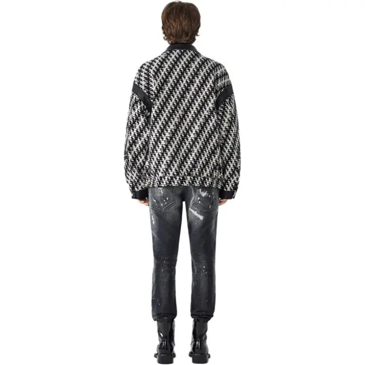 JOHN RICHMOND FW24 Jackets & Coats Men's Black Houndstooth-5
