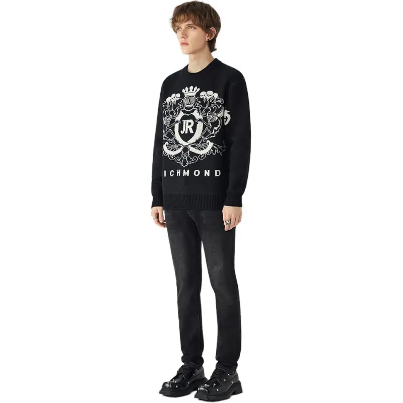JOHN RICHMOND FW24 Sweater Men's Black-4