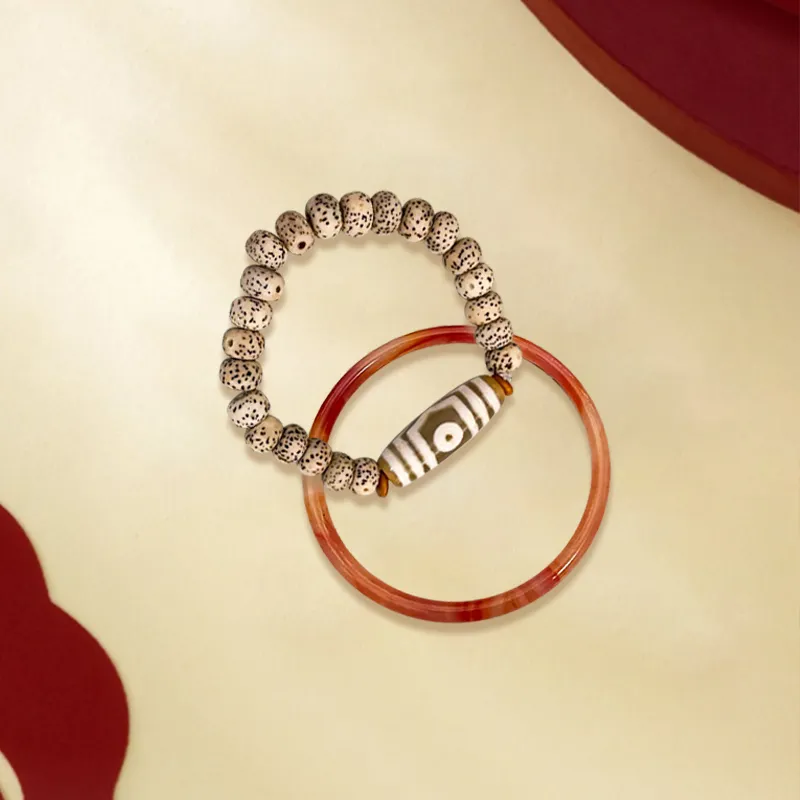 D.K.X Star Moon Bodhi Seeds Bracelets Women's-2