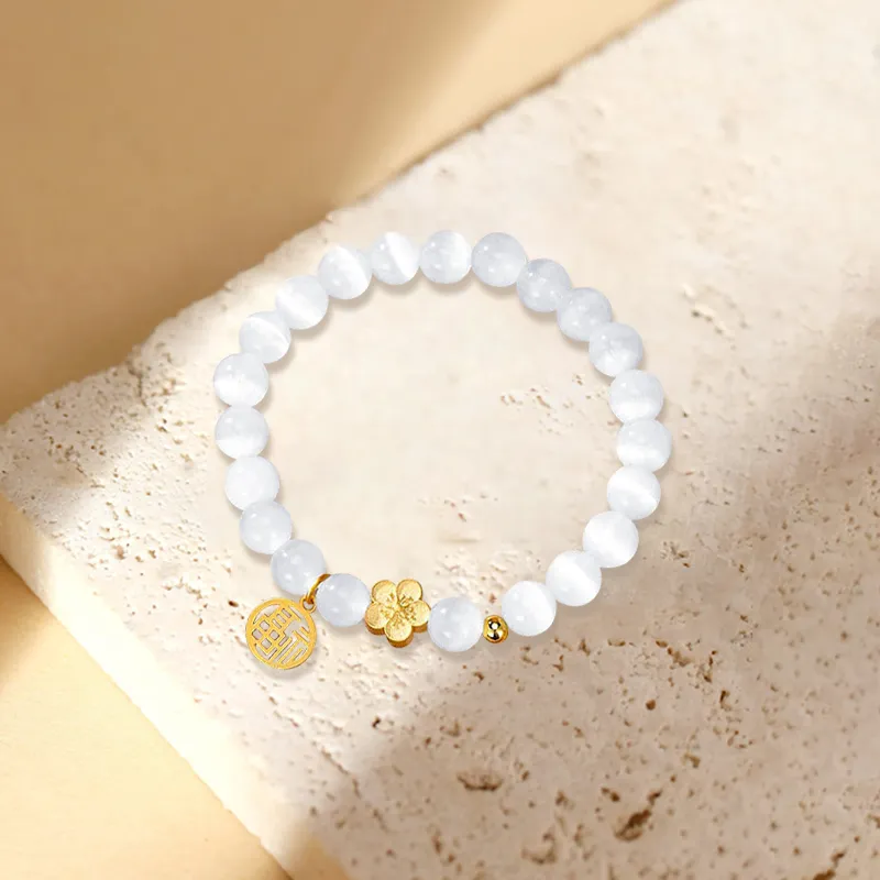 D.K.X Glass Cat Eye Bracelets Women's-1