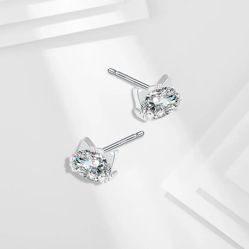 QIANFANGDAHUANGYE S999 Fine Silver And Copper Material Fashion Stud Earrings Women's-1