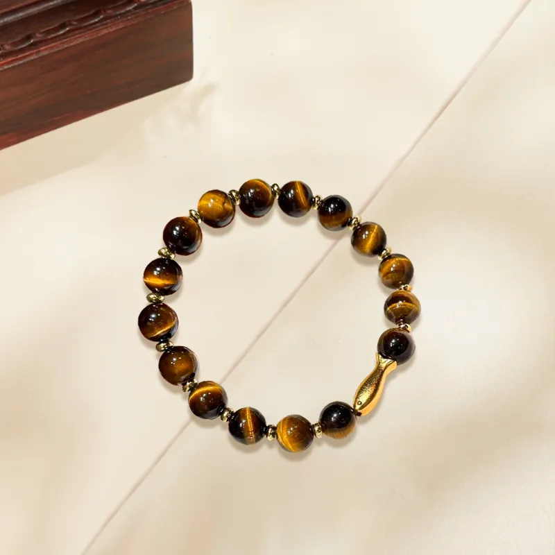 D.K.X Tiger's Eye Stone Bracelets Unisex-1