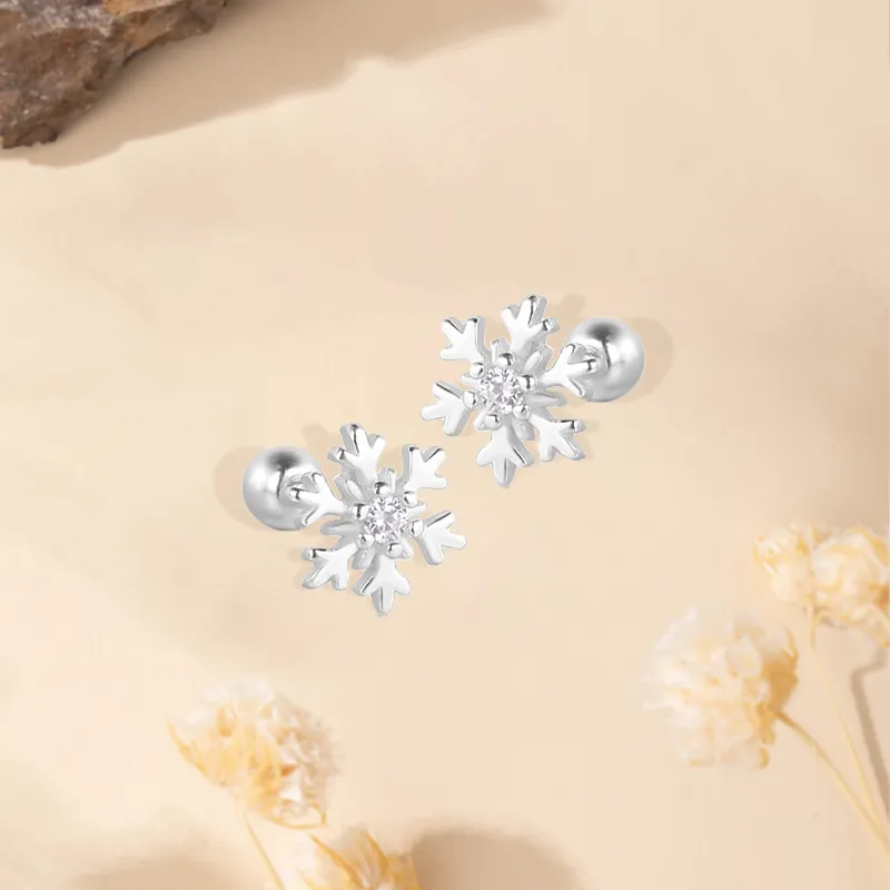 D.K.X S999 Fine Silver Stud Earrings Women's-2