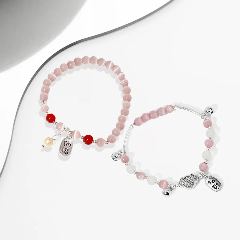 D.K.X Glass Cat Eye Bracelets Women's-1