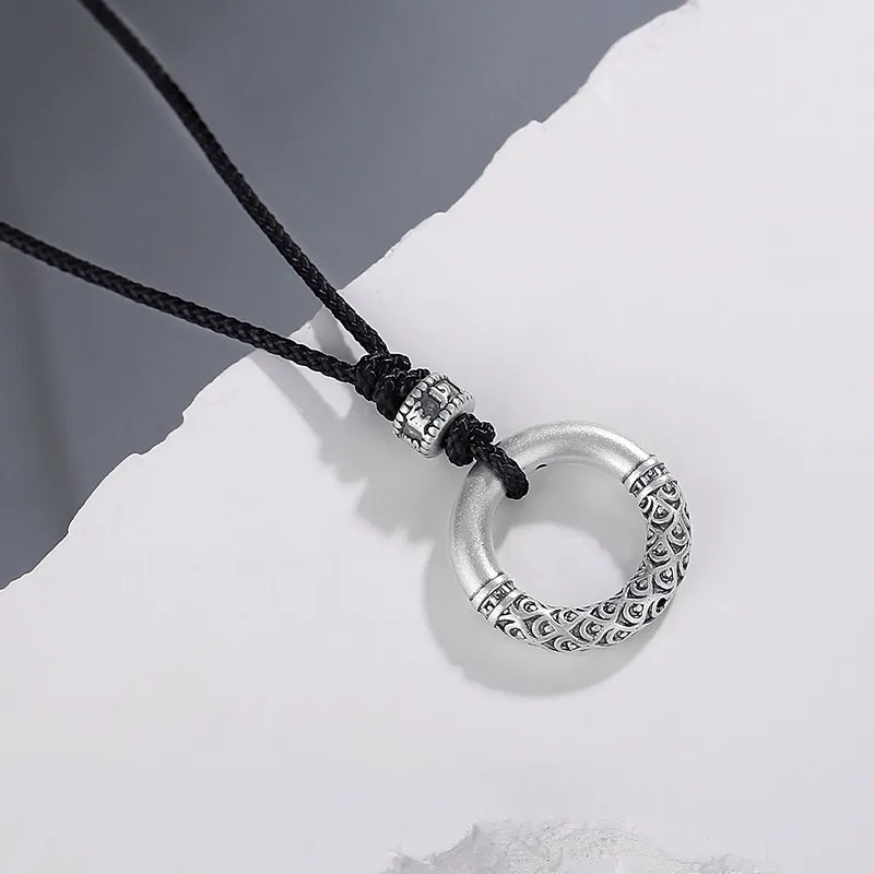 D.K.X S999 Fine Silver Sterling Silver Necklaces Unisex-2