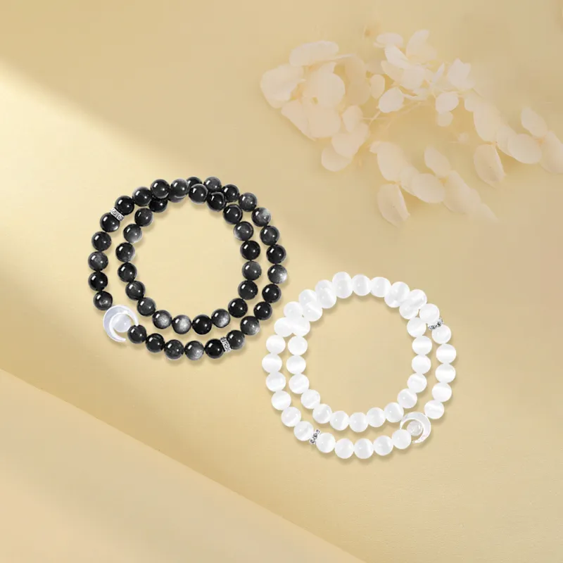 D.K.X Glass Cat Eye Bracelets Unisex-2