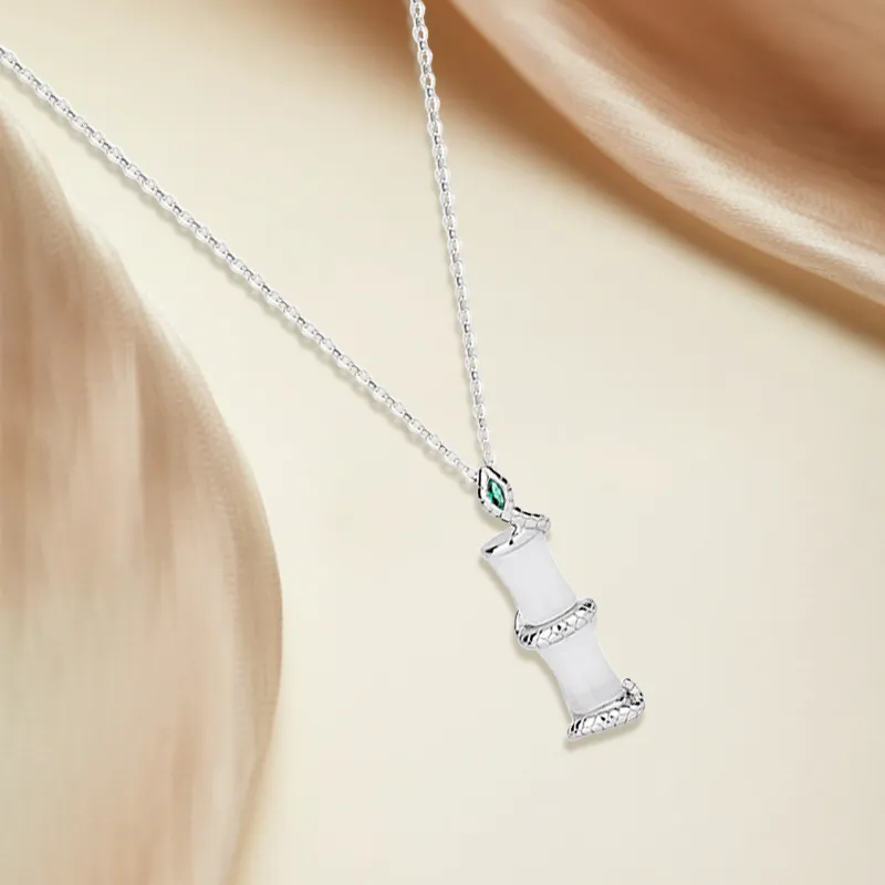 D.K.X Glass Cat Eye Necklaces Women's-2