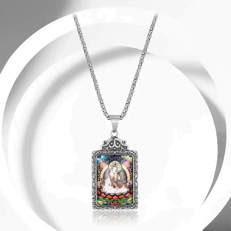 D.K.X Titanium Steel Necklaces Unisex-4