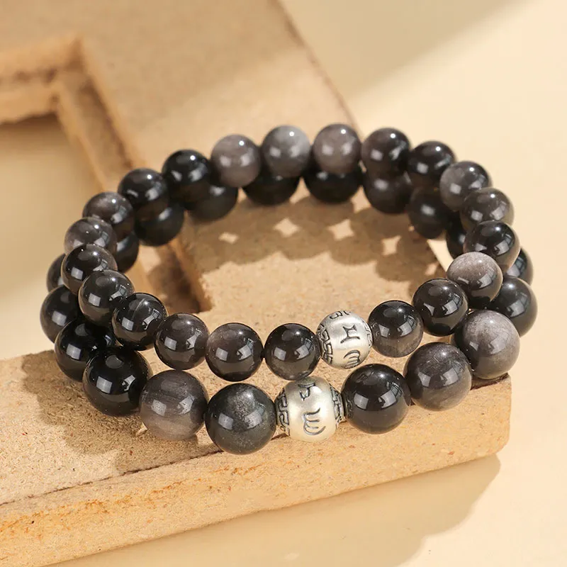 D.K.X Obsidian Bracelets Unisex-2