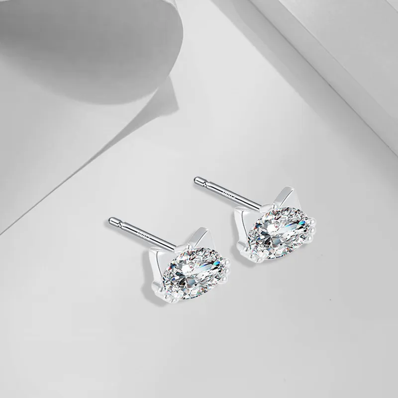QIANFANGDAHUANGYE S999 Fine Silver And Copper Material Fashion Stud Earrings Women's-2
