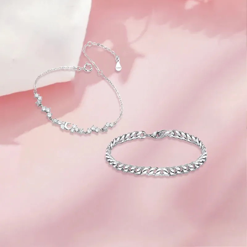 D.K.X S999 Fine Silver Bracelets Unisex-2