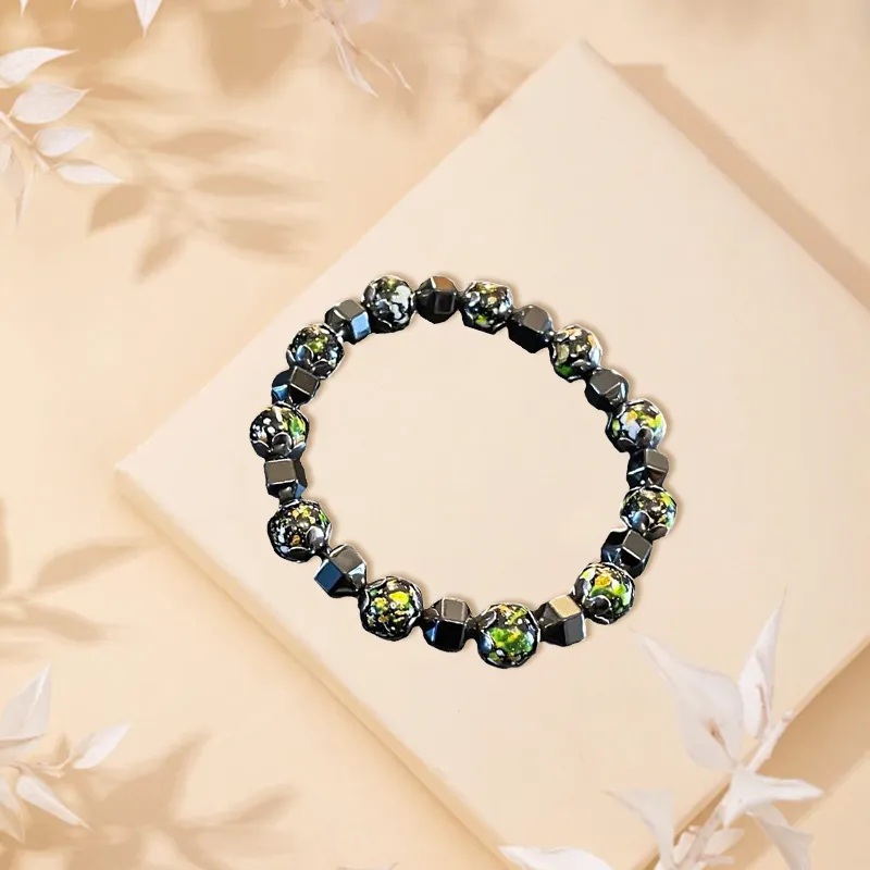 D.K.X Hematite Bracelets Unisex-2