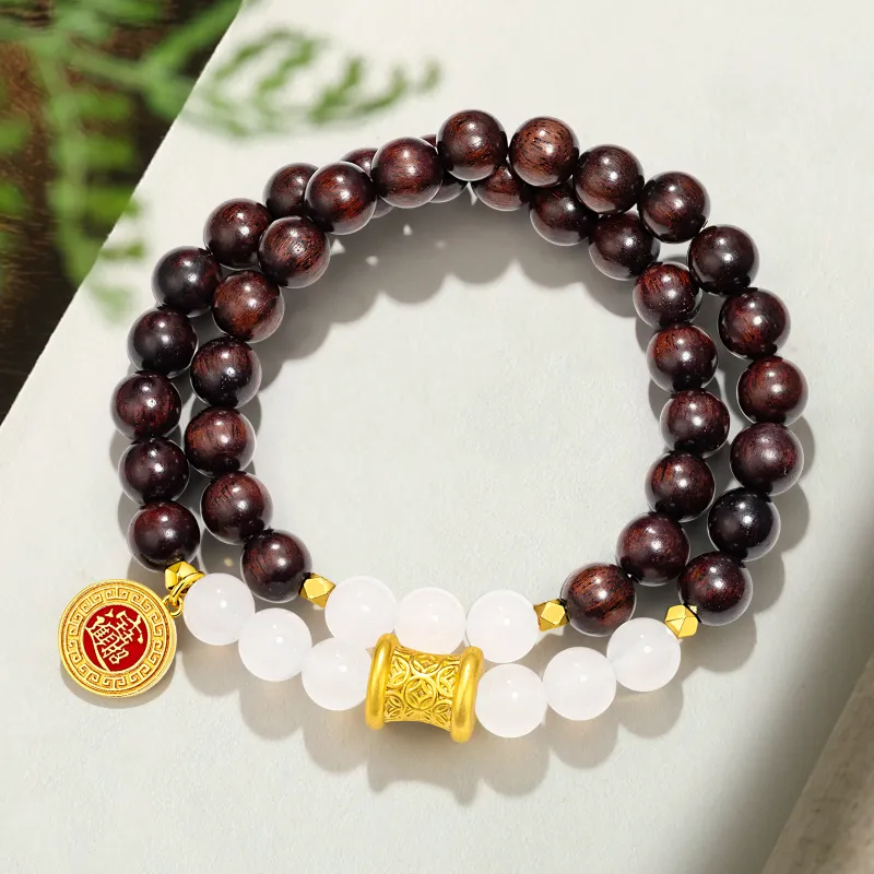 Jodie&Kevin The God Of Wealth Ancestral Court Joint Name Ebony Bracelets Unisex-8