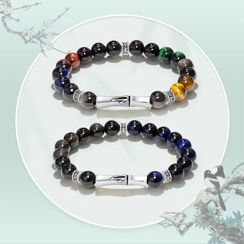 Jodie&Kevin Tiger's Eye Stone Bracelets Unisex-7