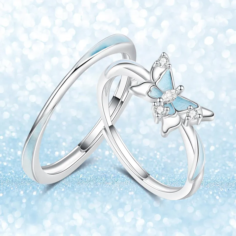 Jodie&Kevin Zircon Rings Unisex-2