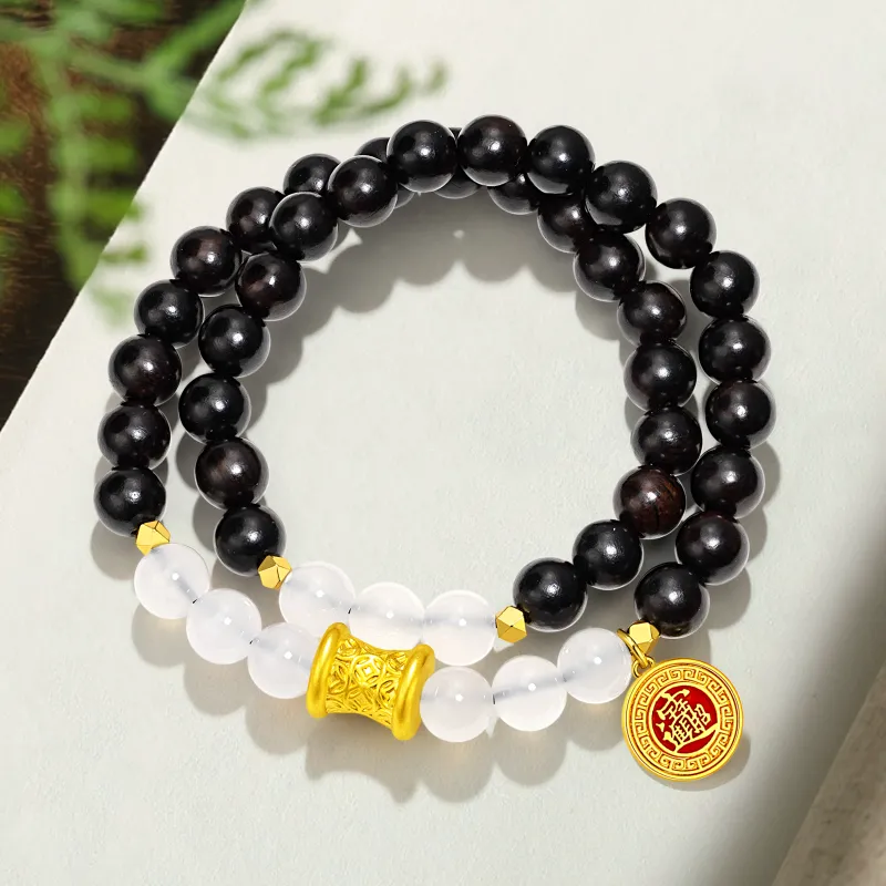 Jodie&Kevin The God Of Wealth Ancestral Court Joint Name Ebony Bracelets Unisex-2