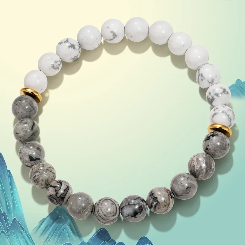 Jodie&Kevin White Turquoise Bracelets Unisex-6