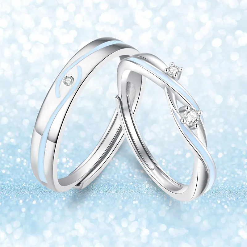 Jodie&Kevin 999 Fine Silver Rings Unisex-3