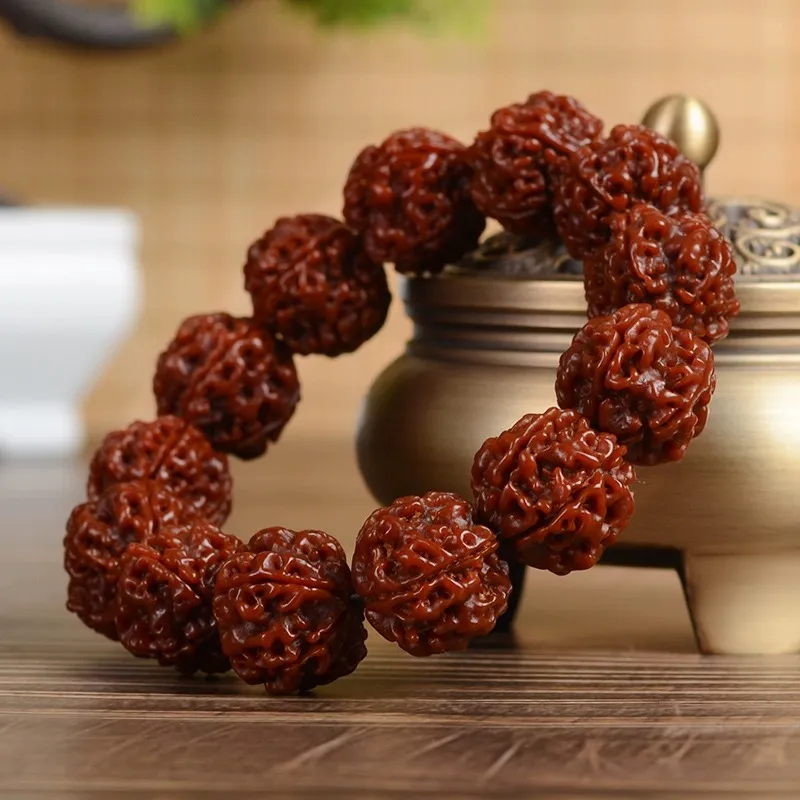 There Is You In The Long World King Kong Bodhi Seeds Textile Beaded Bracelet Unisex-4