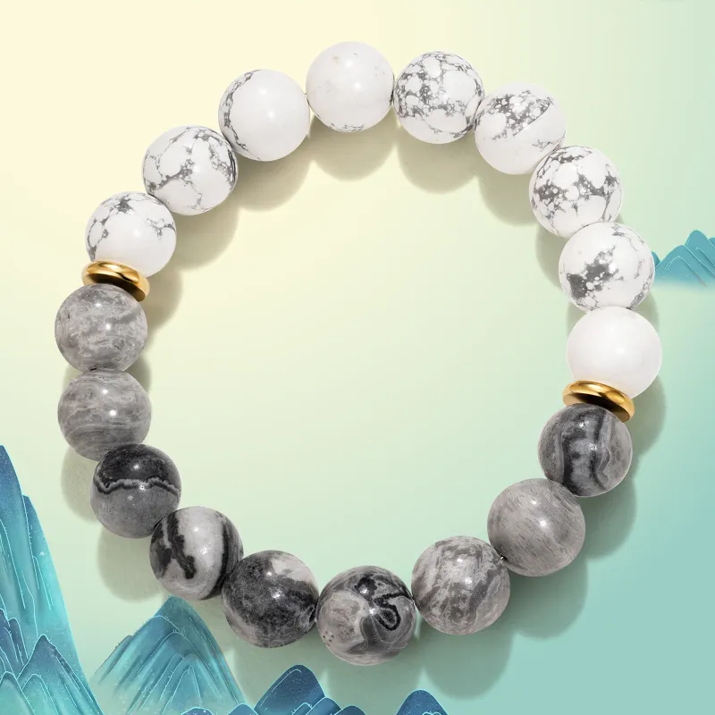 Jodie&Kevin White Turquoise Bracelets Unisex-3