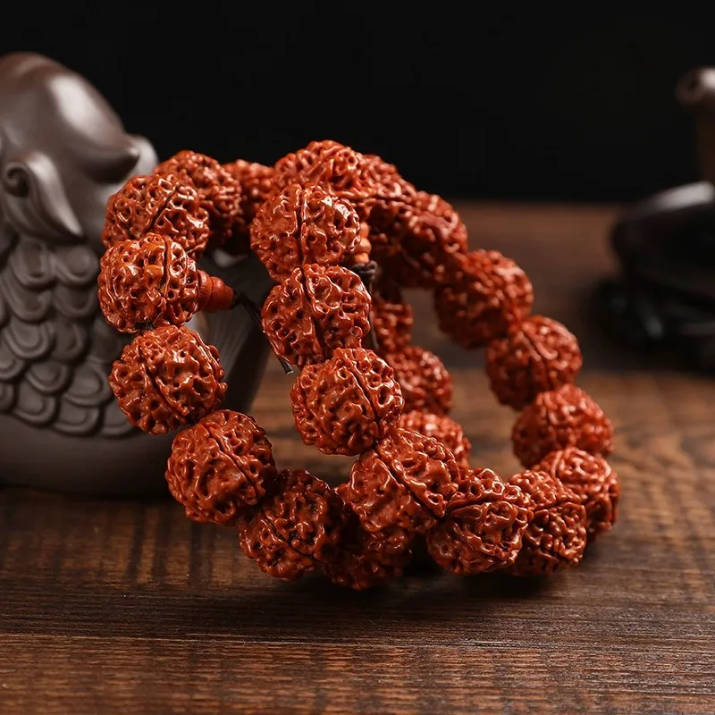 There Is You In The Long World King Kong Bodhi Seeds Textile Beaded Bracelet Unisex-16