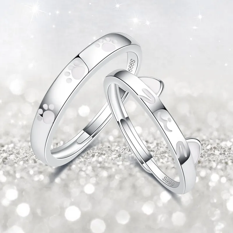 Jodie&Kevin 999 Fine Silver Rings Unisex-14