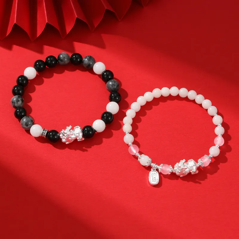 There Is You In The Long World Bodhi Root Textile Beaded Bracelet Unisex-6