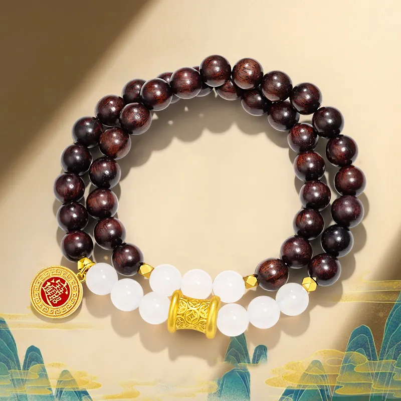 Jodie&Kevin The God Of Wealth Ancestral Court Joint Name Ebony Bracelets Unisex-10