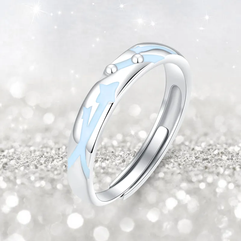 Jodie&Kevin S999 Fine Silver/925 Sterling Silver Rings Unisex-9