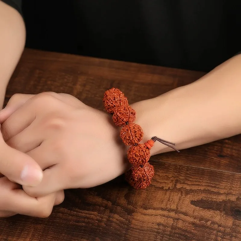 There Is You In The Long World King Kong Bodhi Seeds Textile Beaded Bracelet Unisex-17
