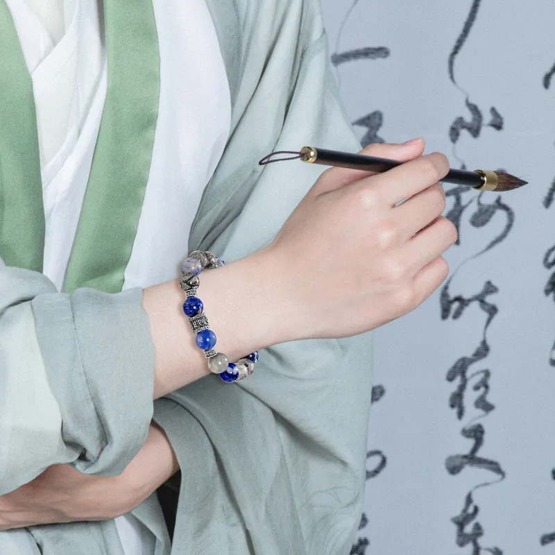 Jodie&Kevin Map Stone Jade Bracelets Men's-3