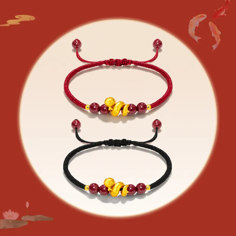 Jodie&Kevin Reconstructed Cinnabar Cinnabar Bracelets Unisex-5