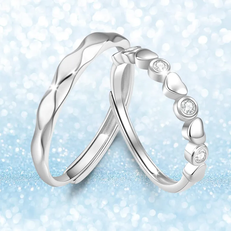Jodie&Kevin 925 Sterling Silver Rings Unisex-3