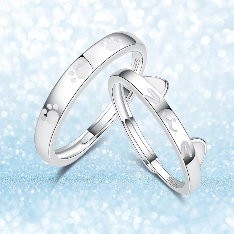 Jodie&Kevin 999 Fine Silver Rings Unisex-13